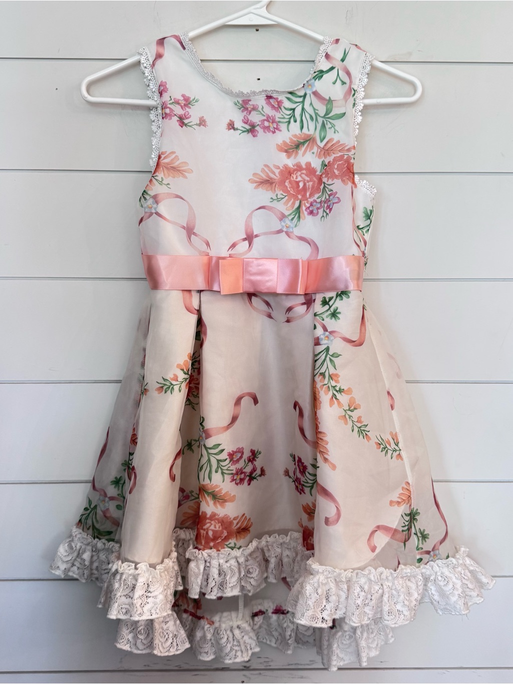 Disney D-Signed Girls Dress Size 7/8 Beauty And The Beast Floral